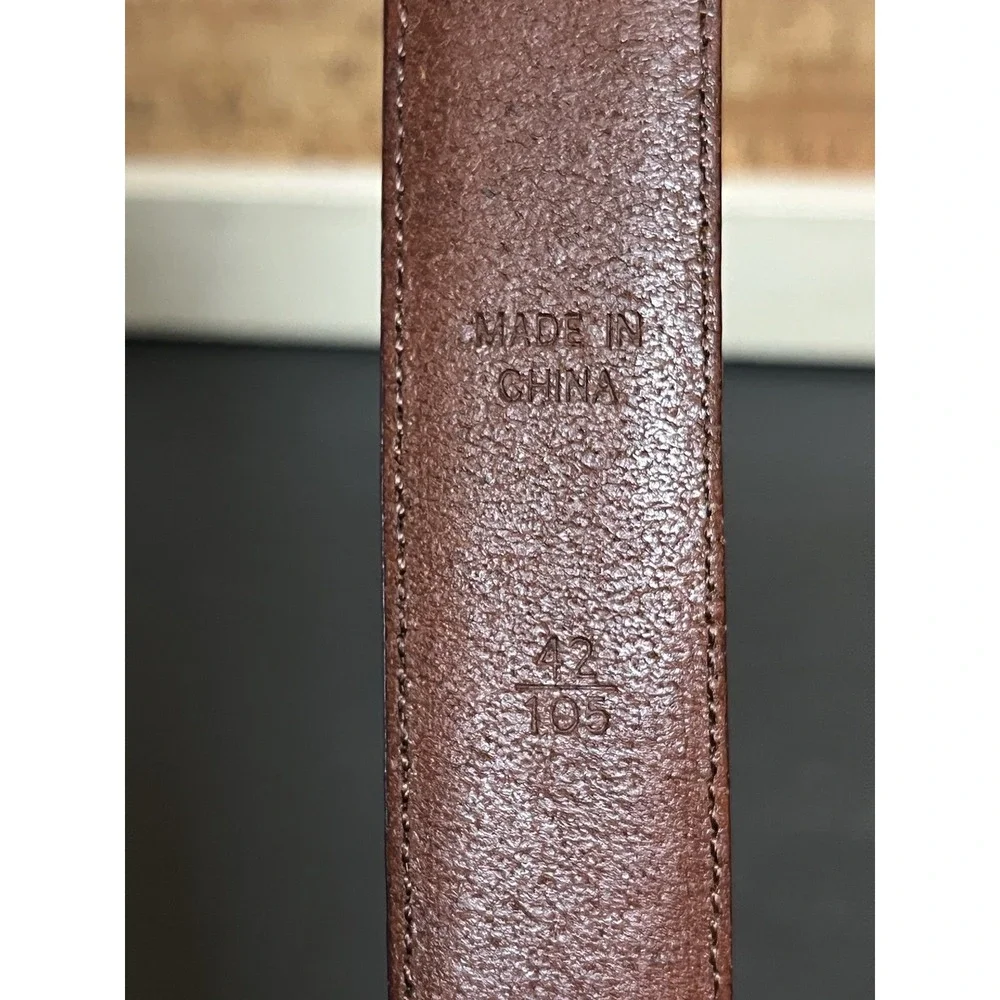 Polo Ralph Lauren Belt Mens 42 105cm Brown Genuine Italian  Seattle‎ Leather